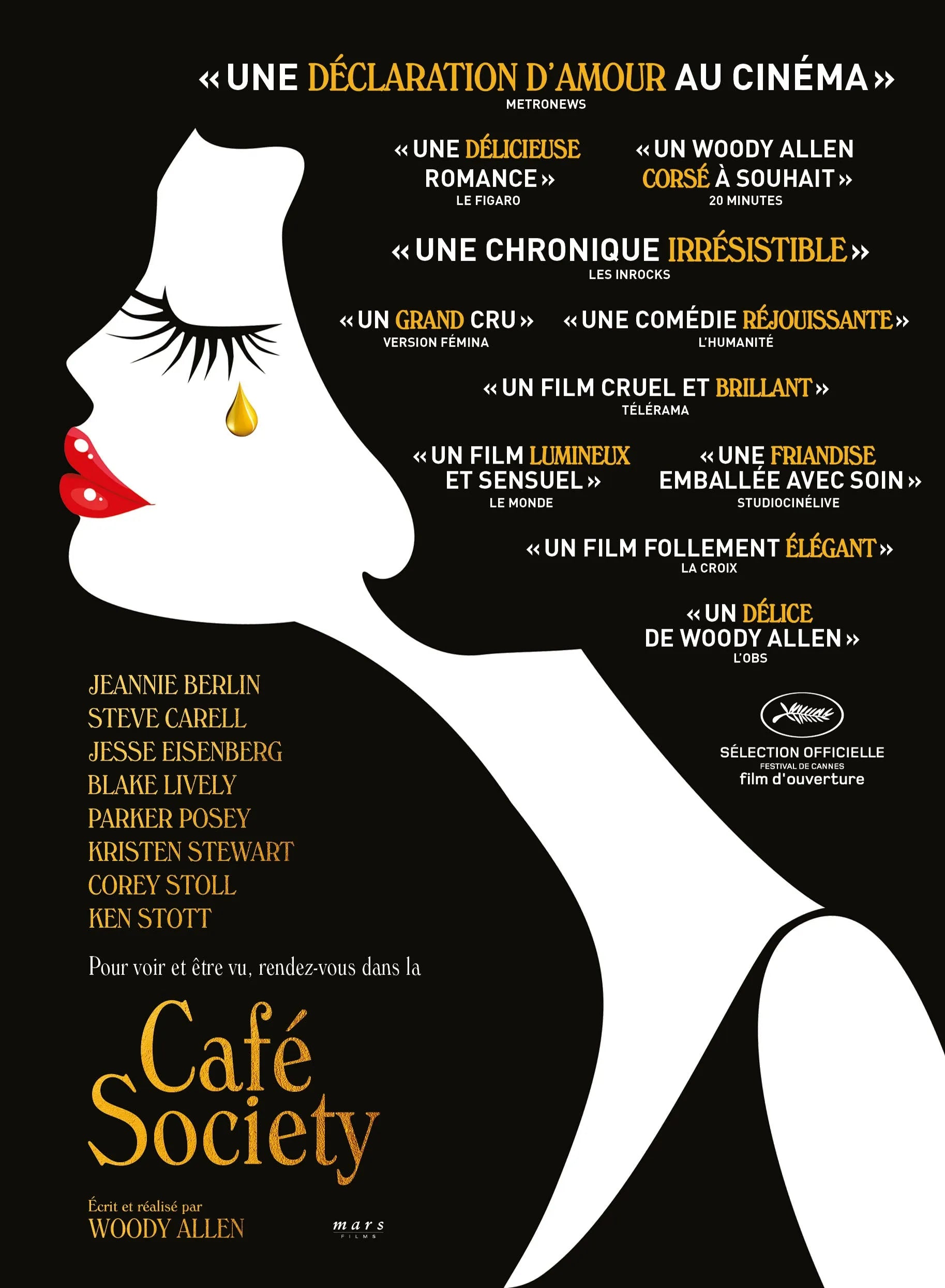 CAFE SOCIETY, JESSE EISENBERG, KRISTEN STEWART, 2016, REPRO MOVIE POSTER, VINTAGE, HQ