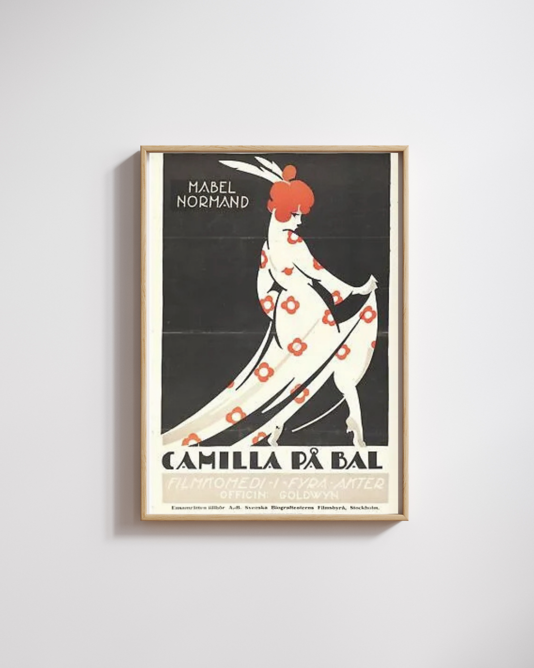CAMILLA PA BAL, MABEL NORMAND, 1920, GOLDWYN, REPRO MOVIE POSTER, VINTAGE, HQ