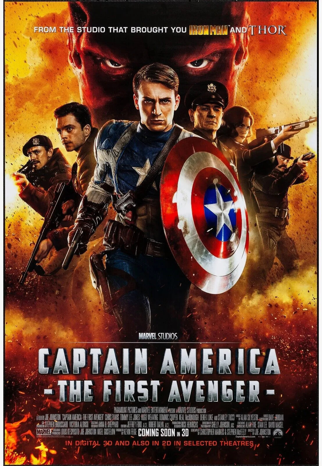 CAPTAIN AMERICA, THE FIRST AVENGER, REPRO AFFICHE CINEMA VINTAGE