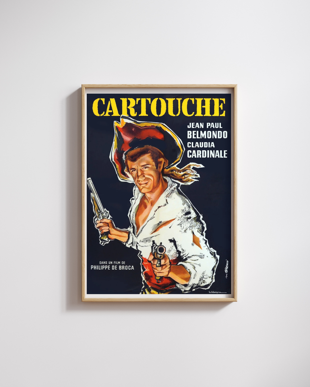 CARTOUCHE, JEAN-PAUL BELMONDO, 1962, REPRO MOVIE POSTER, VINTAGE, HQ