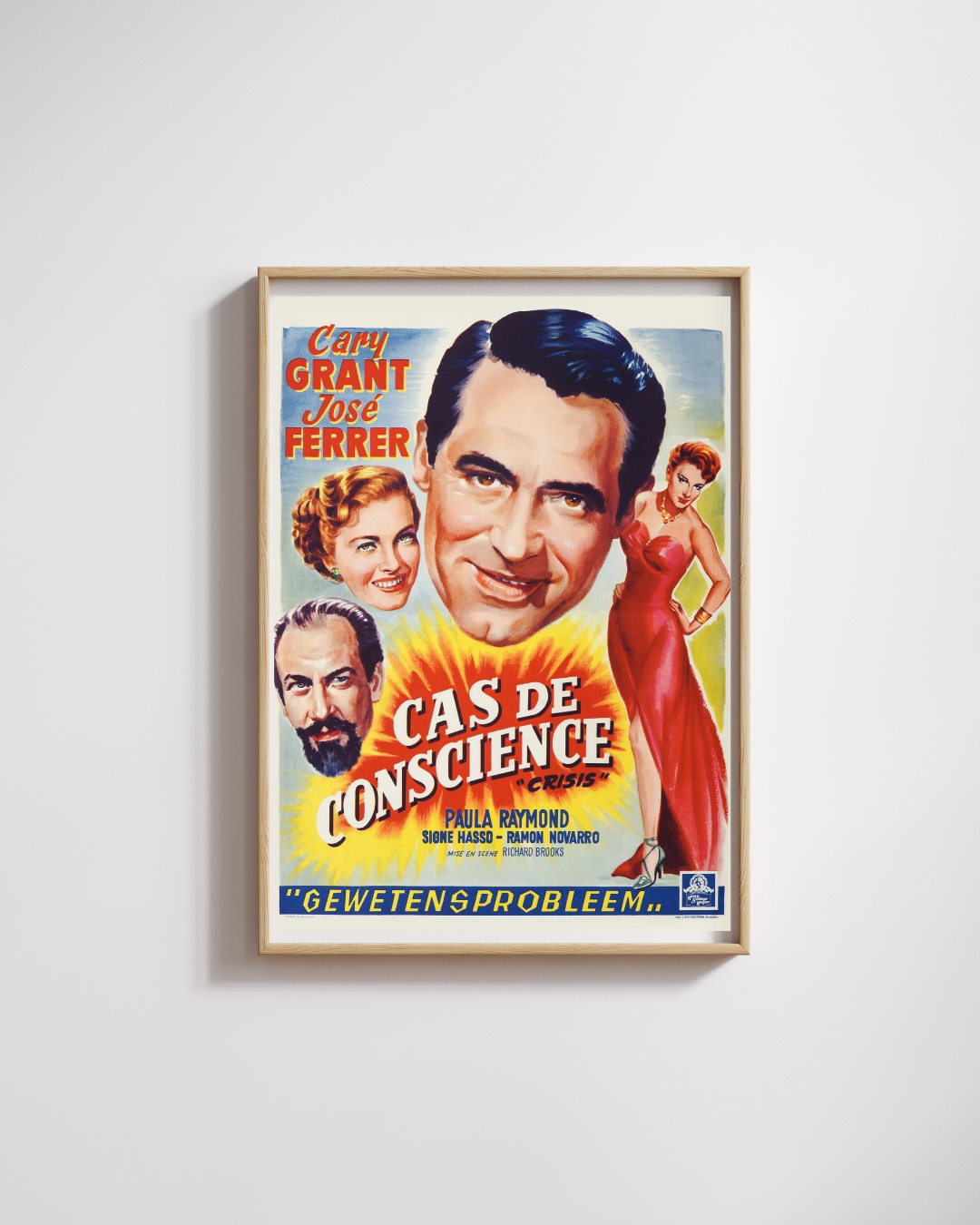 CAS DE CONSCIENCE, CARY GRANT, 1950, REPRO MOVIE POSTER, VINTAGE, HQ