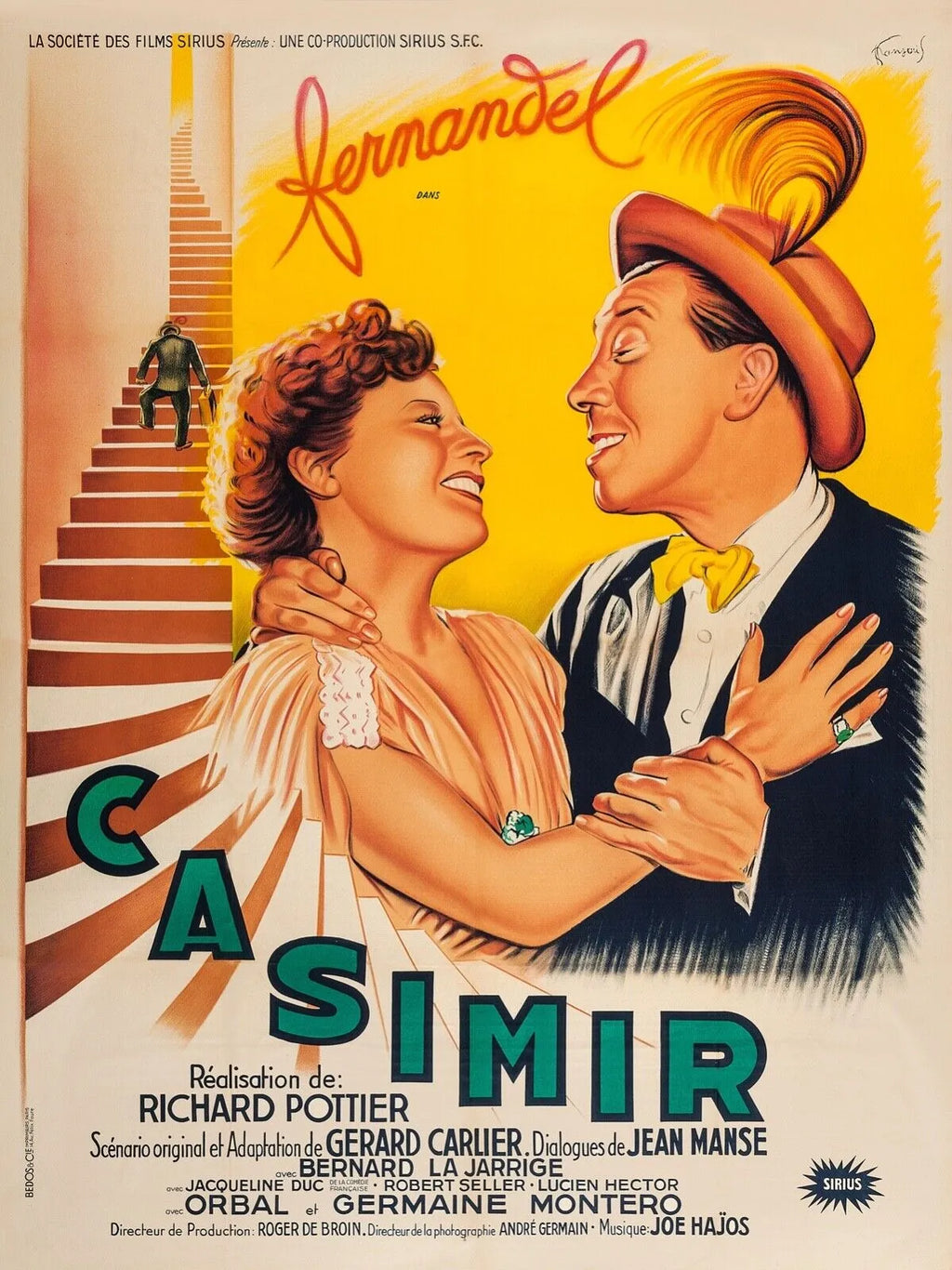 CASIMIR, FERNANDEL, 1950, REPRO MOVIE POSTER, VINTAGE, HQ