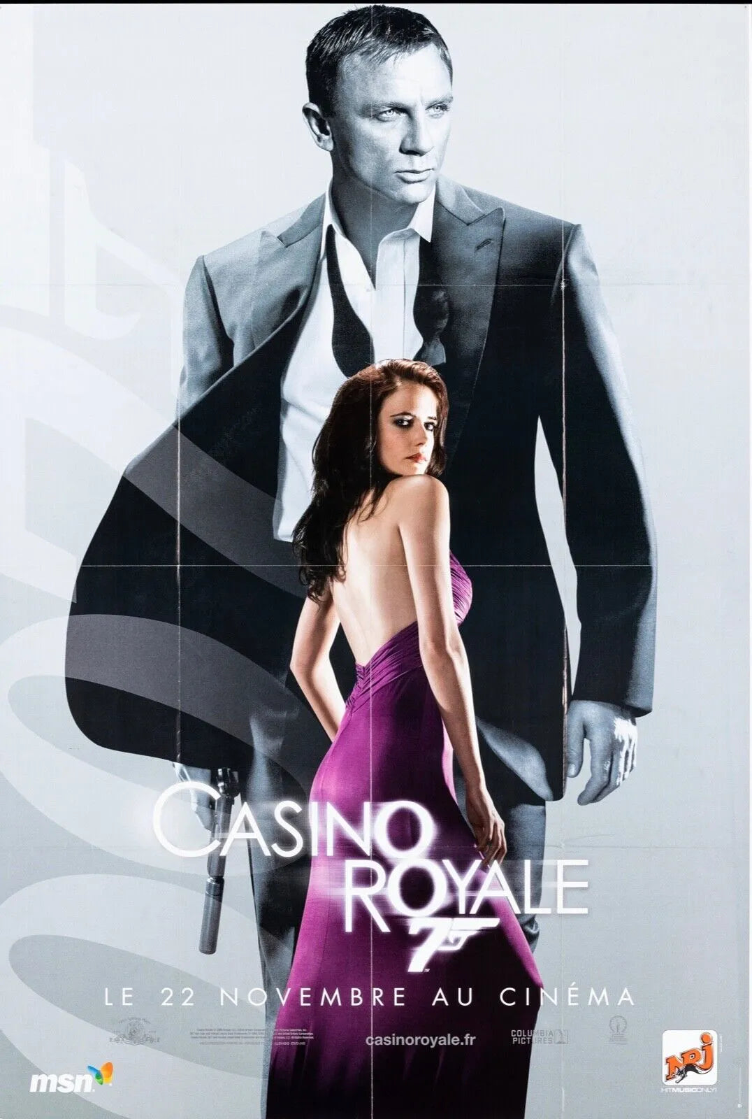 CASINO ROYALE, DANIEL CRAIG, EVA GREEN, 2006, REPRO MOVIE POSTER, VINTAGE, HQ