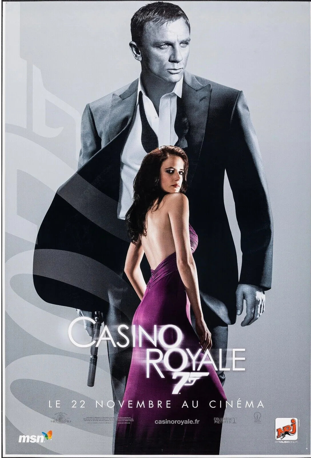 CASINO ROYALE, DANIEL CRAIG, EVA GREEN, 2006, REPRO MOVIE POSTER, VINTAGE, HQ
