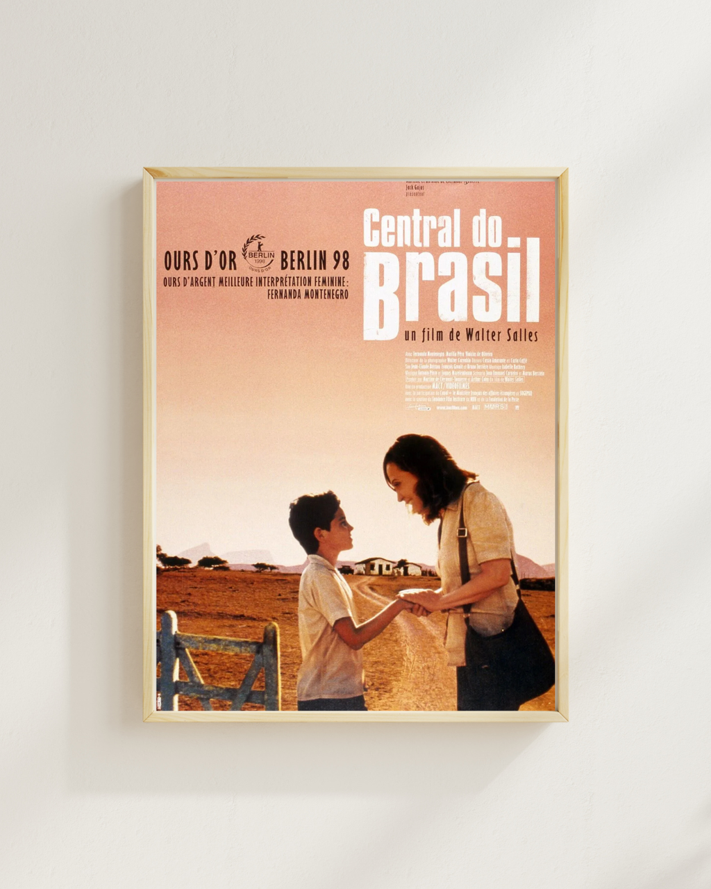 CENTRAL DO BRASIL, FERNANDA MONTENEGRO, 1998, REPRO MOVIE POSTER, VINTAGE, HQ