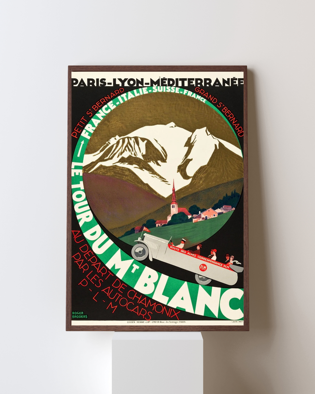 CHAMONIX, LE TOUR DU MONT BLANC, REPRO TRAVEL PUBLICITY POSTER, VINTAGE, HQ