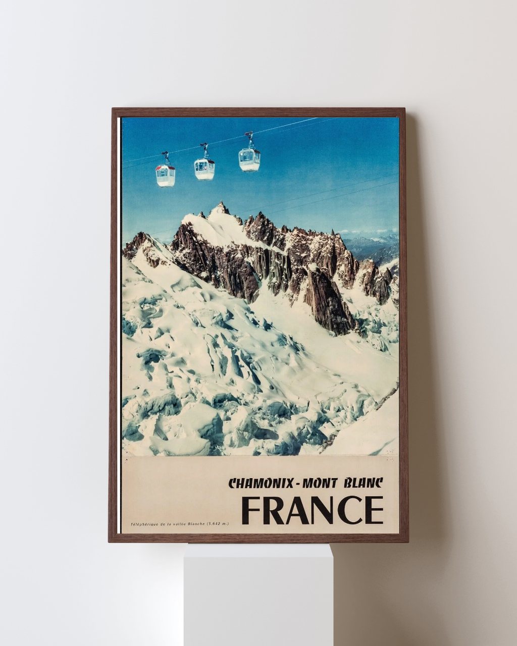 CHAMONIX, MONT-BLANC, REPRODUCCIÓN DE CARTEL DE VIAJE VINTAGE