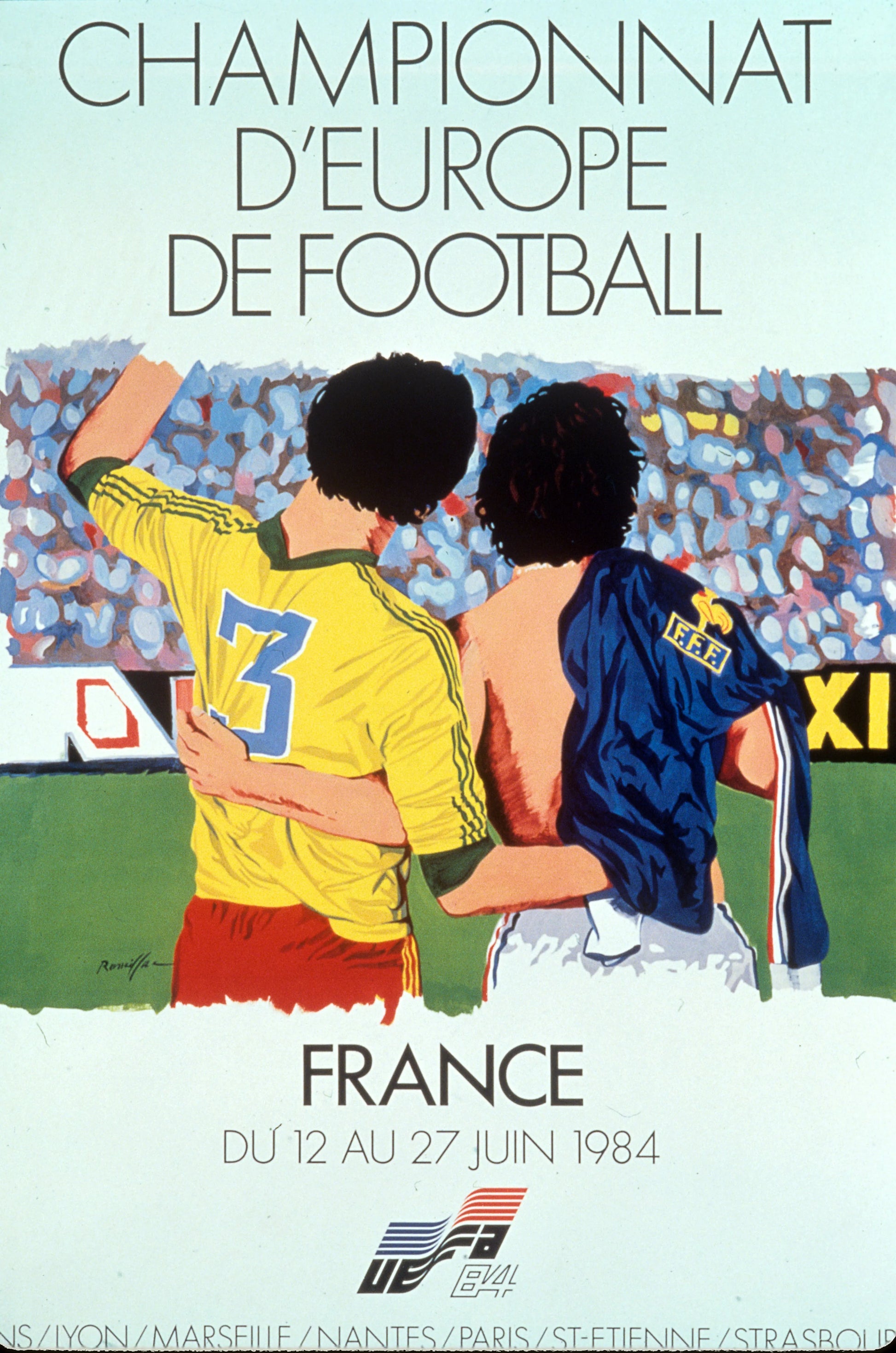 CHAMPIONNAT D’EUROPE DE FOOTBALL – FRANCE 1984- REPRO MOVIE POSTER, VINTAGE, HQ
