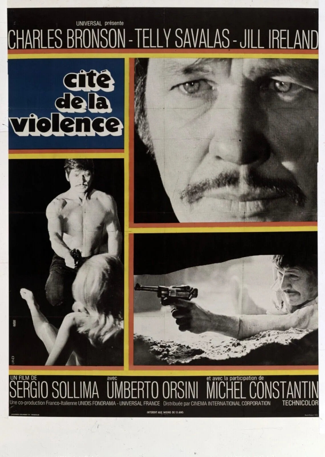 CITÉ DE LA VIOLENCE, CHARLES BRONSON, REPRO AFFICHE CINEMA VINTAGE