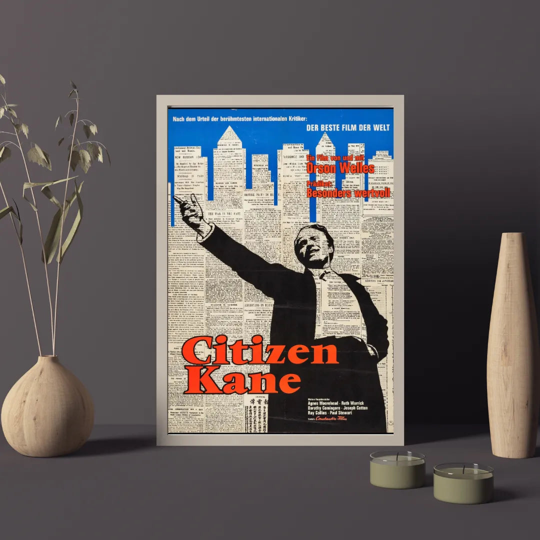 CITIZEN KANE – AFFICHE VINTAGE CINÉMA RÉTRO, 1941, ORSON WELLES