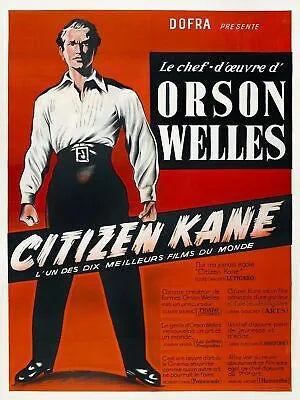 CITIZEN KANE, ORSON WELLES, 1941, REPRO MOVIE POSTER, VINTAGE, HQ