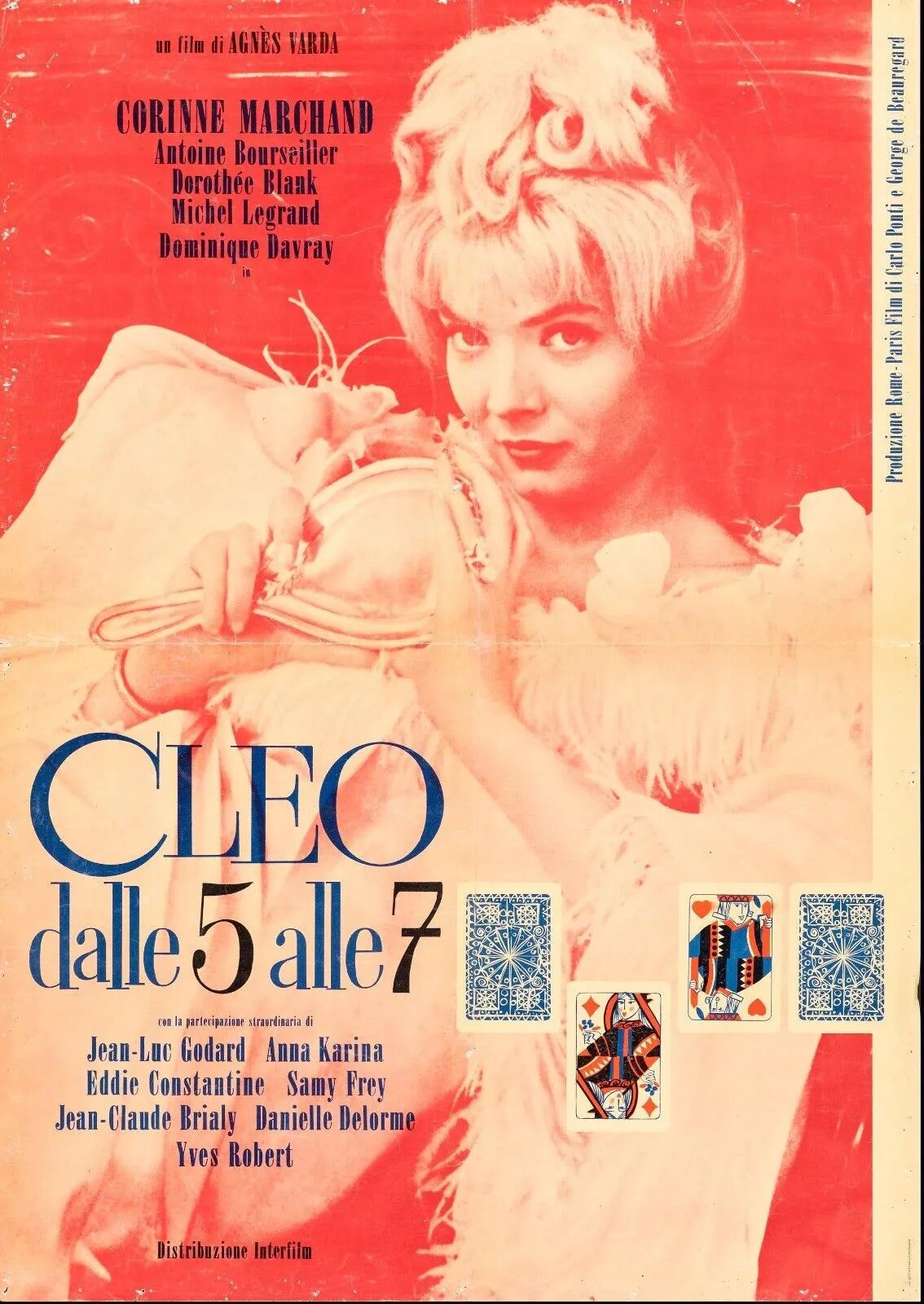 CLÉO DE 5 À 7, CORINNE MARCHAND, 1962, REPRO MOVIE POSTER, VINTAGE, HQ