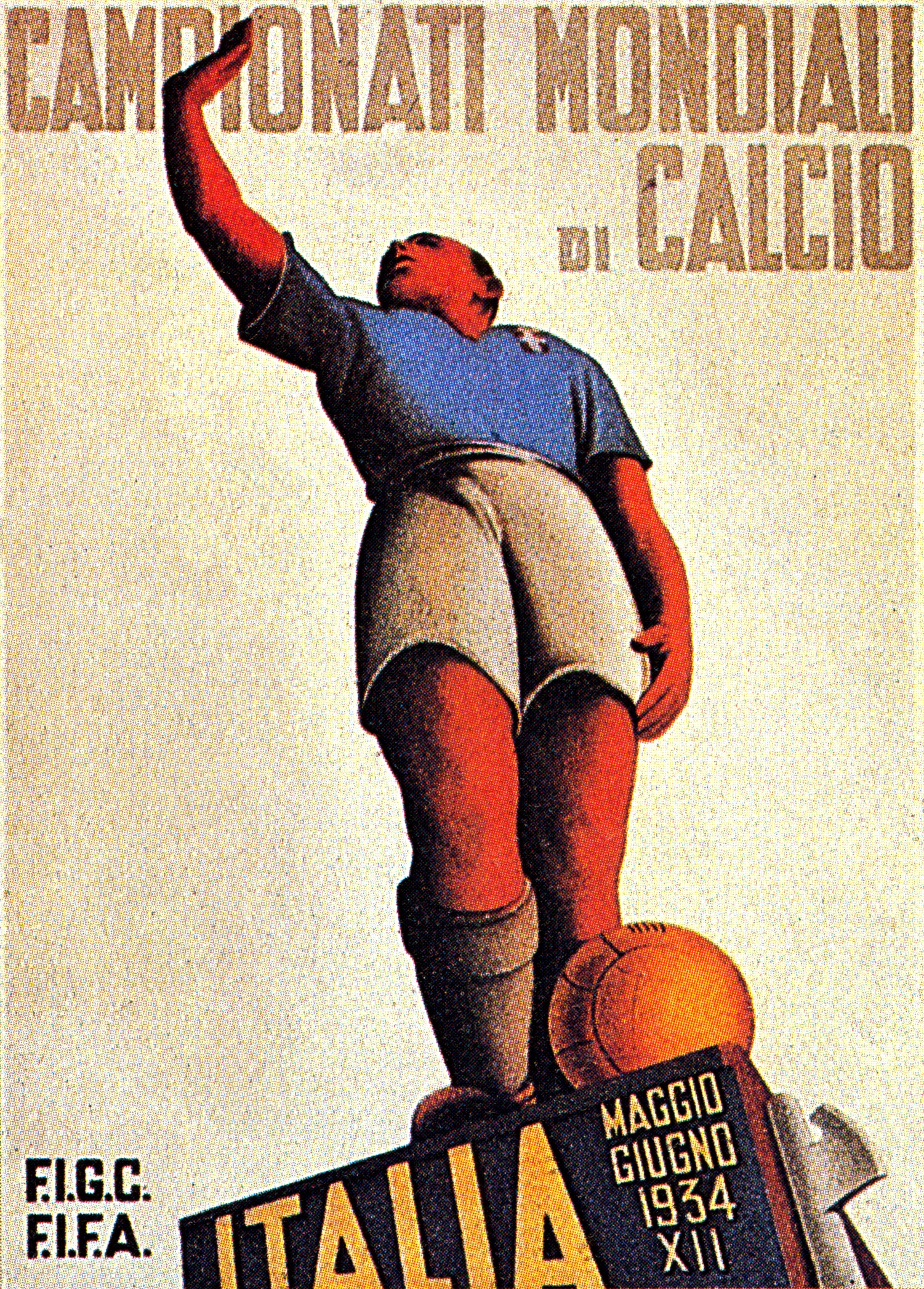 COUPE DU MONDE 1934 – CAMPIONATI MONDIALI DI CALCIO – ITALIA - REPRO MOVIE POSTER, VINTAGE, HQ