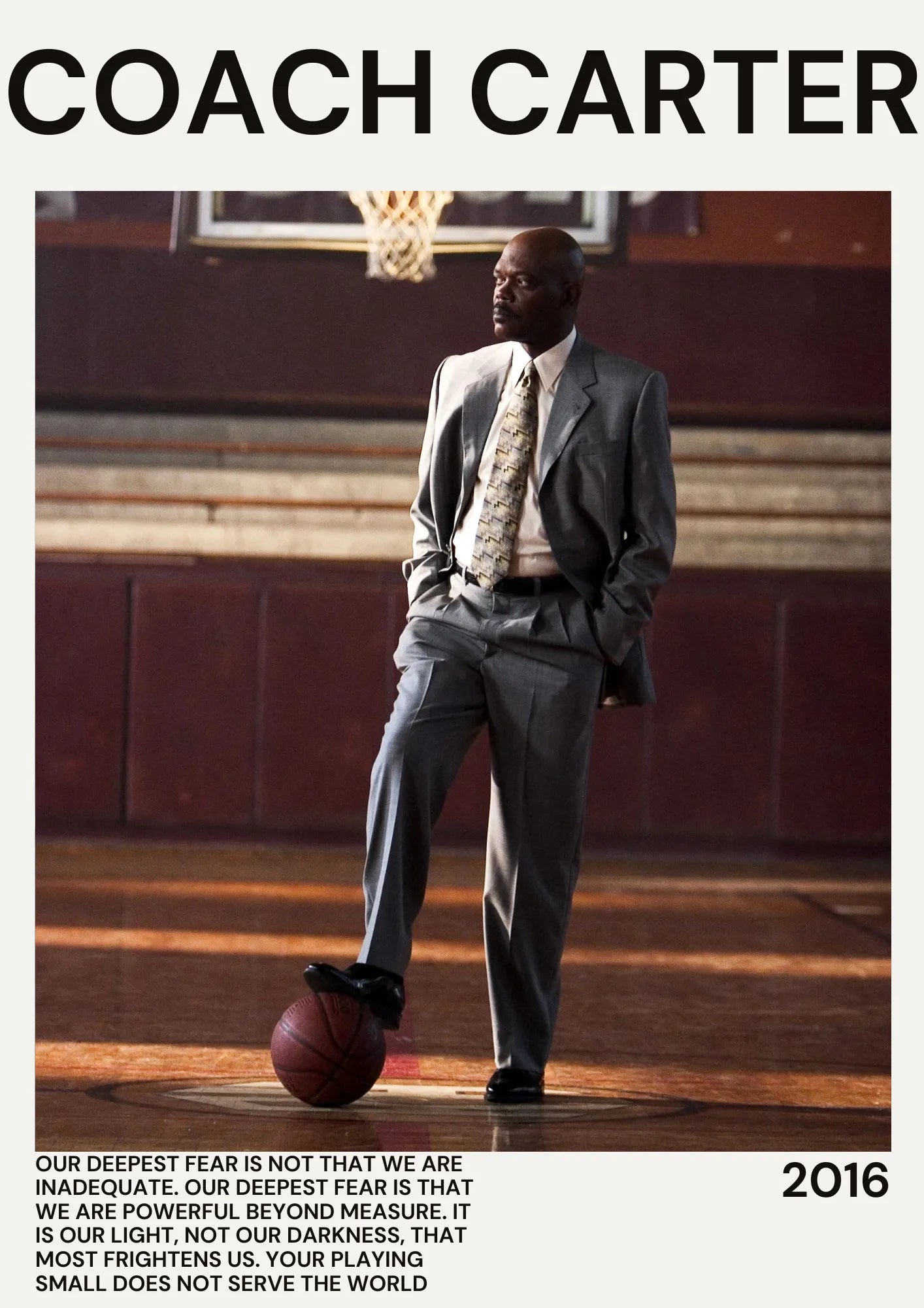 COACH CARTER, SAMUEL L. JACKSON, 2005, REPRO MOVIE POSTER, VINTAGE, HQ