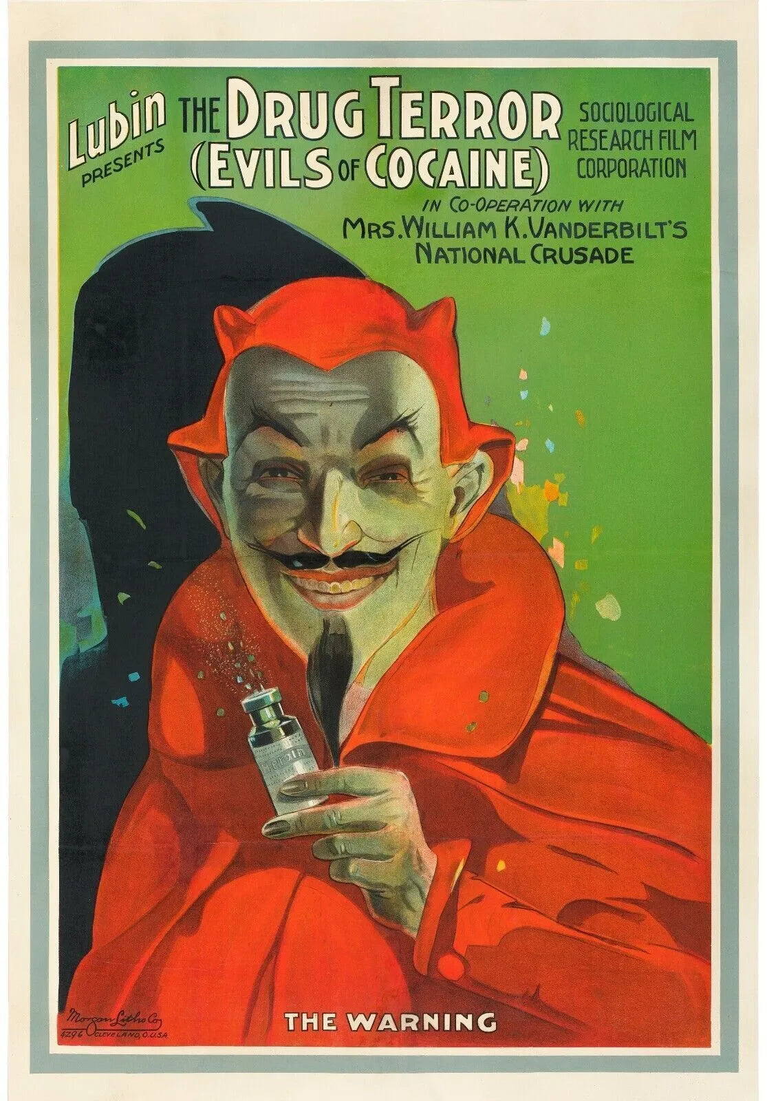 COCAINE TRAFFIC WILLIAM 1914 REPRO AFFICHE VINTAGE HQ