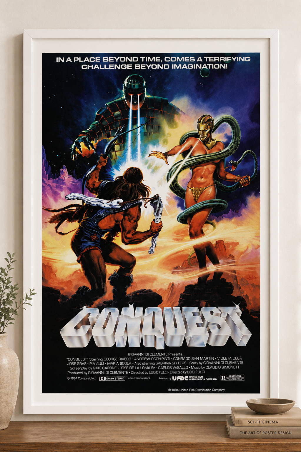 CONQUEST, GINO CAPONE, 1983, REPRO MOVIE POSTER, VINTAGE, HQ