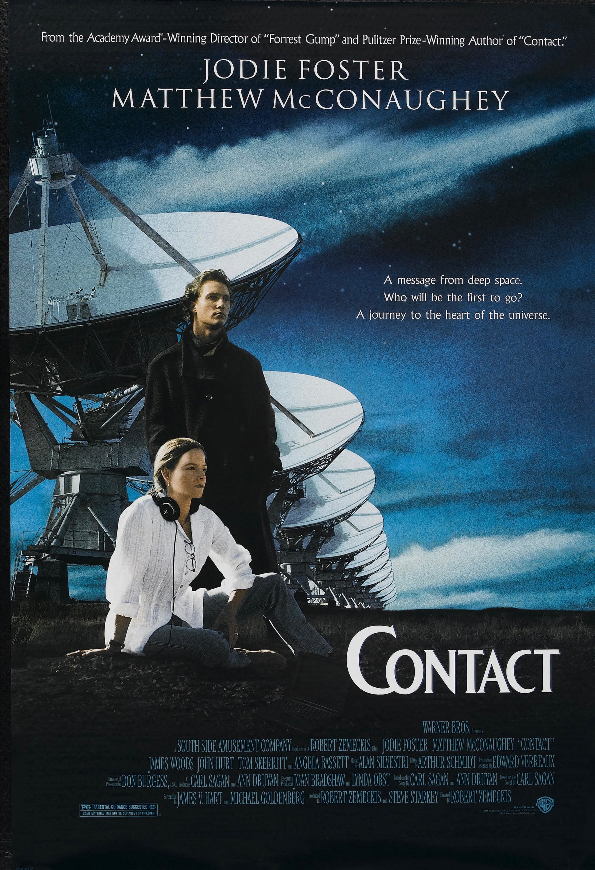 CONTACT, ROBERT ZEMECKIS, 1997,  AFFICHE VINTAGE MOVIE POSTER HQ