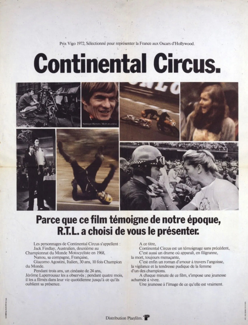 CONTINENTAL CIRCUS, REPRO AFFICHE CINEMA VINTAGE HQ