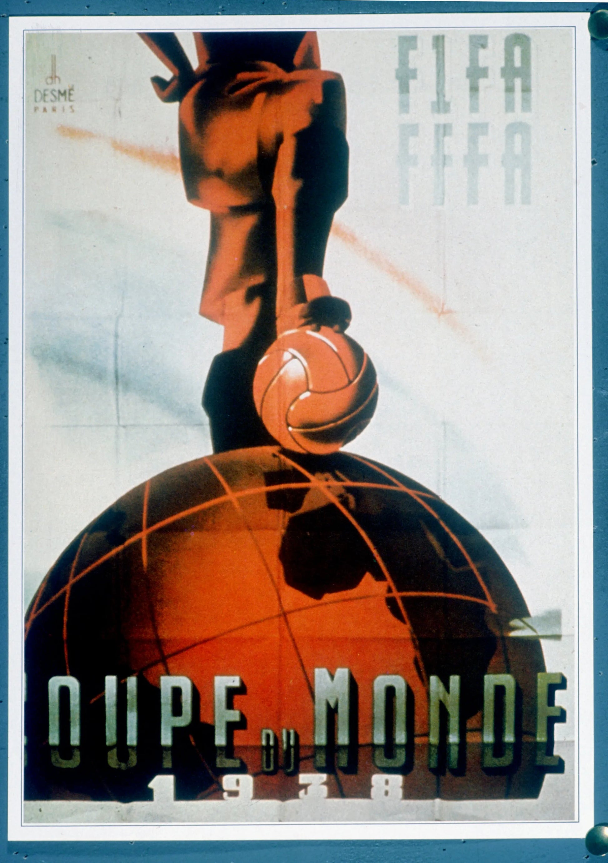 COUPE DU MONDE 1938 – FRANCE - REPRO MOVIE POSTER, VINTAGE, HQ