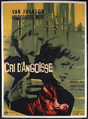 CRI D'ANGOISSE VAN JOHNSON, 1958, AFFICHE CINEMA VINTAGE, HQ