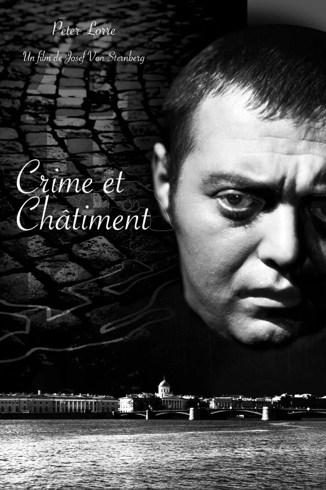 CRIME ET CHÂTIMENT, PETER LORRE, 1935, REPRO AFFICHE CINEMA VINTAGE