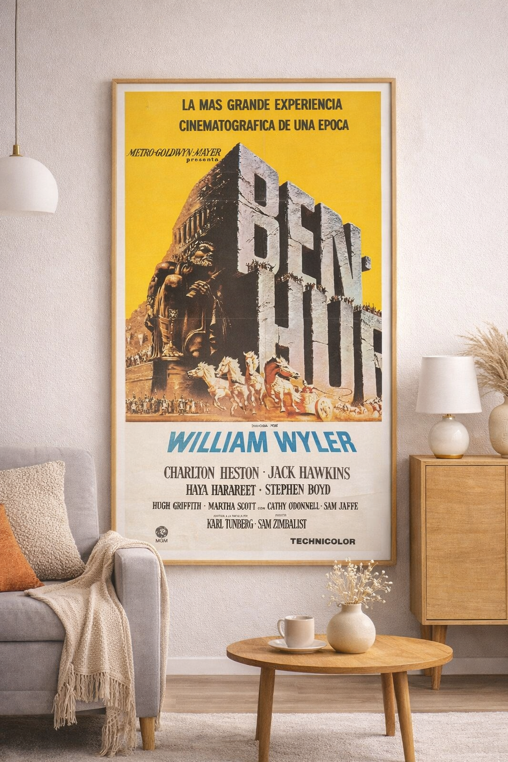 BEN-HUR, CHARLTON HESTON, 1959, REPRO MOVIE POSTER, VINTAGE, HQ