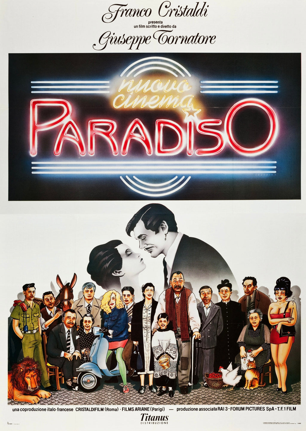 Affiche Cinema Paradiso (1988). Chef-d’œuvre émouvant de Giuseppe Tornatore. Reproduction haute qualité – Poster Hub Studio.