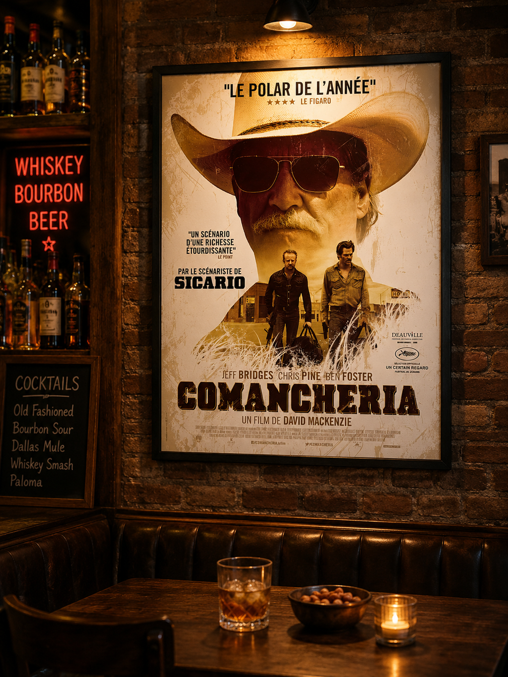 affiche film comancheria hell or high water 2016 jeff bridges chris pine ben foster western thriller criminel