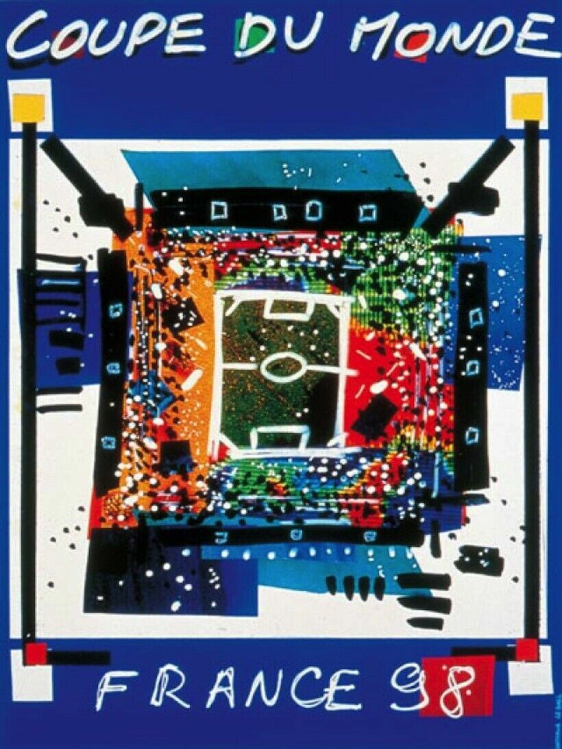 COPA DEL MUNDO – FRANCIA 98 – 1998 – PÓSTER HUB STUDIO RETRO, HQ