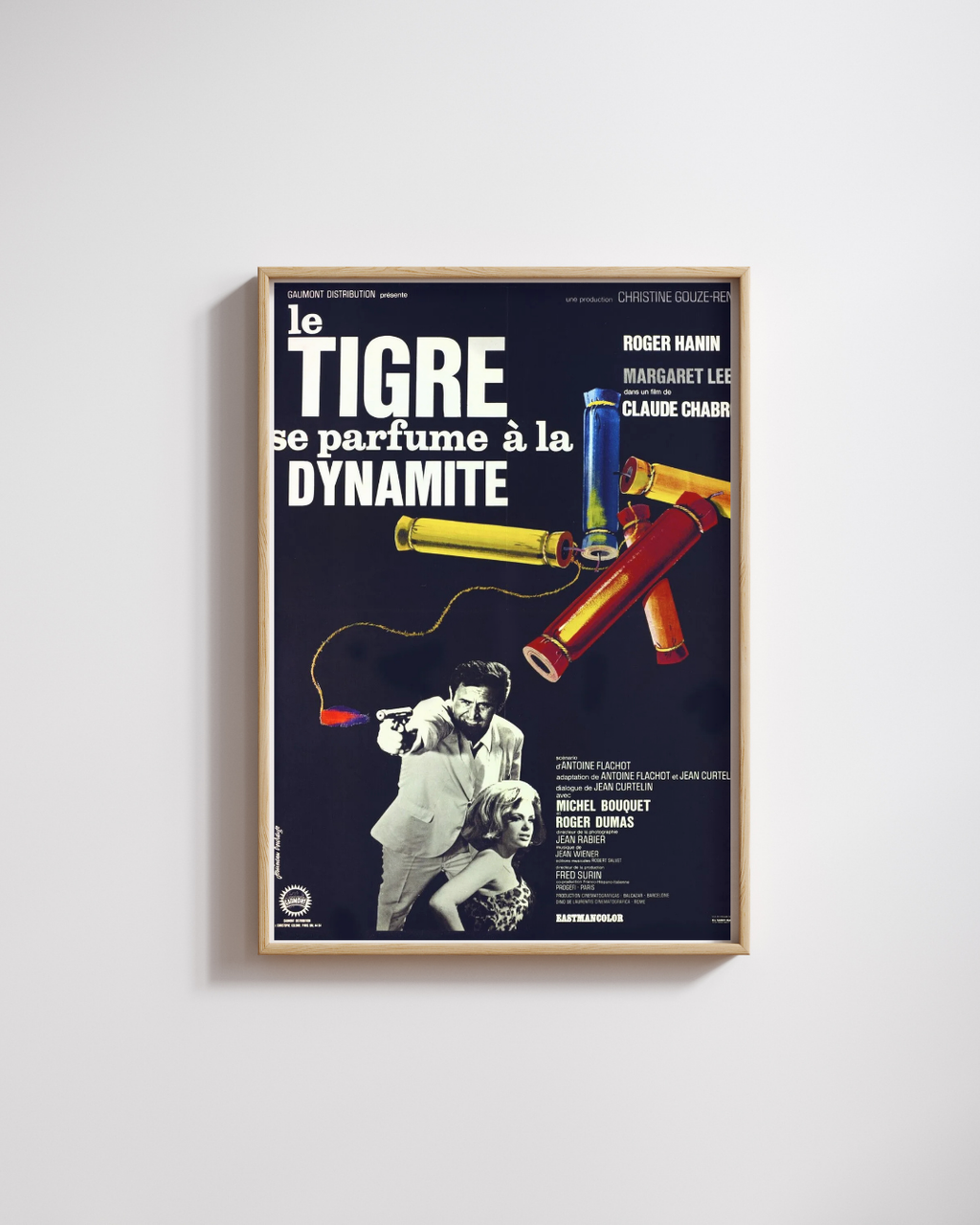 LE TIGRE SE PARFUME À LA DYNAMITE – ROGER HANIN, 1965 – REPRO AFFICHE CINÉMA VINTAGE