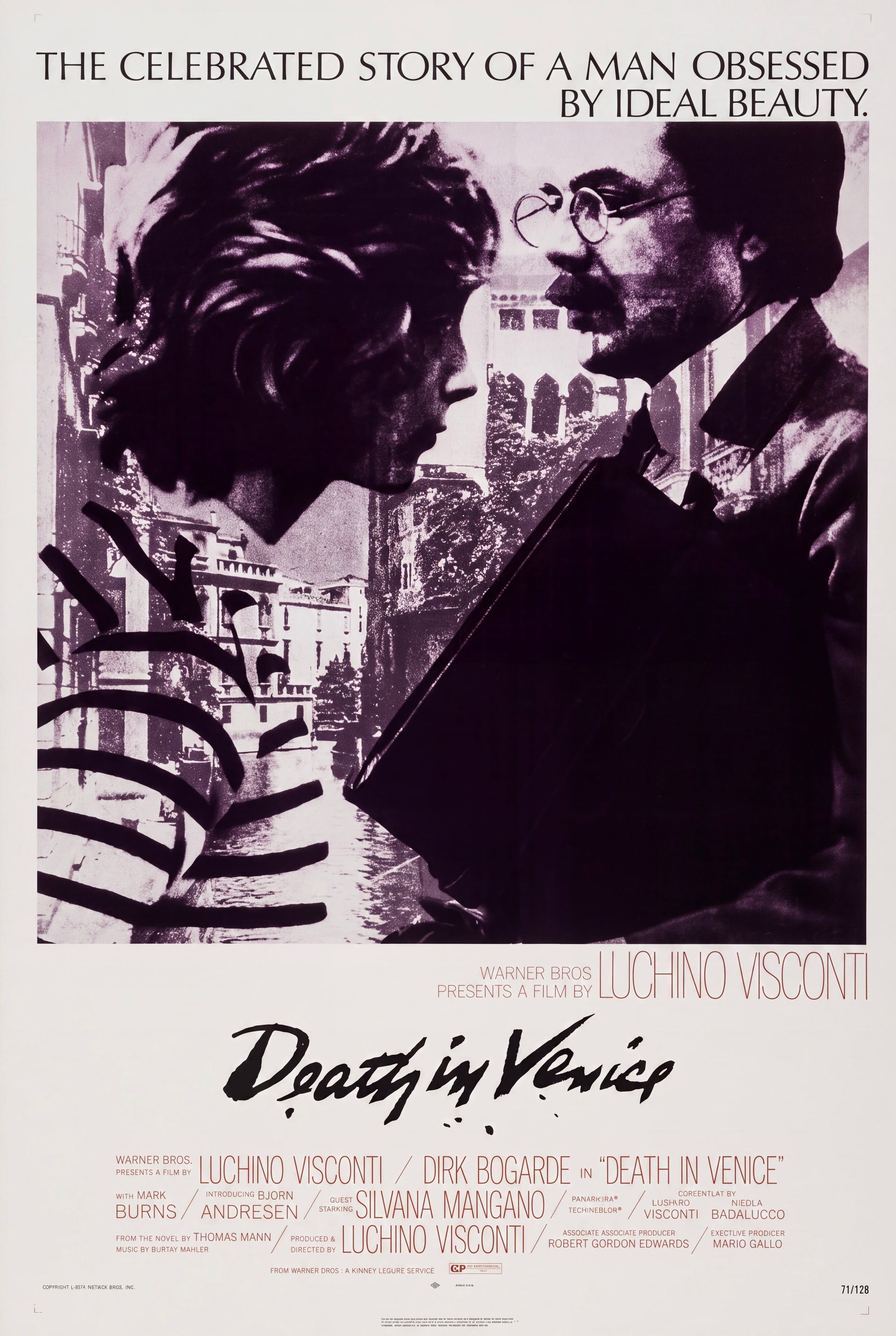 DEATH IN VENICE — FILM DE LUCHINO VISCONTI (1971) — DIRK BOGARDE — BJORN ANDRESEN — AFFICHE CINÉMA DRAME — REPRODUCTION — POSTER HUB STUDIO — HQ
