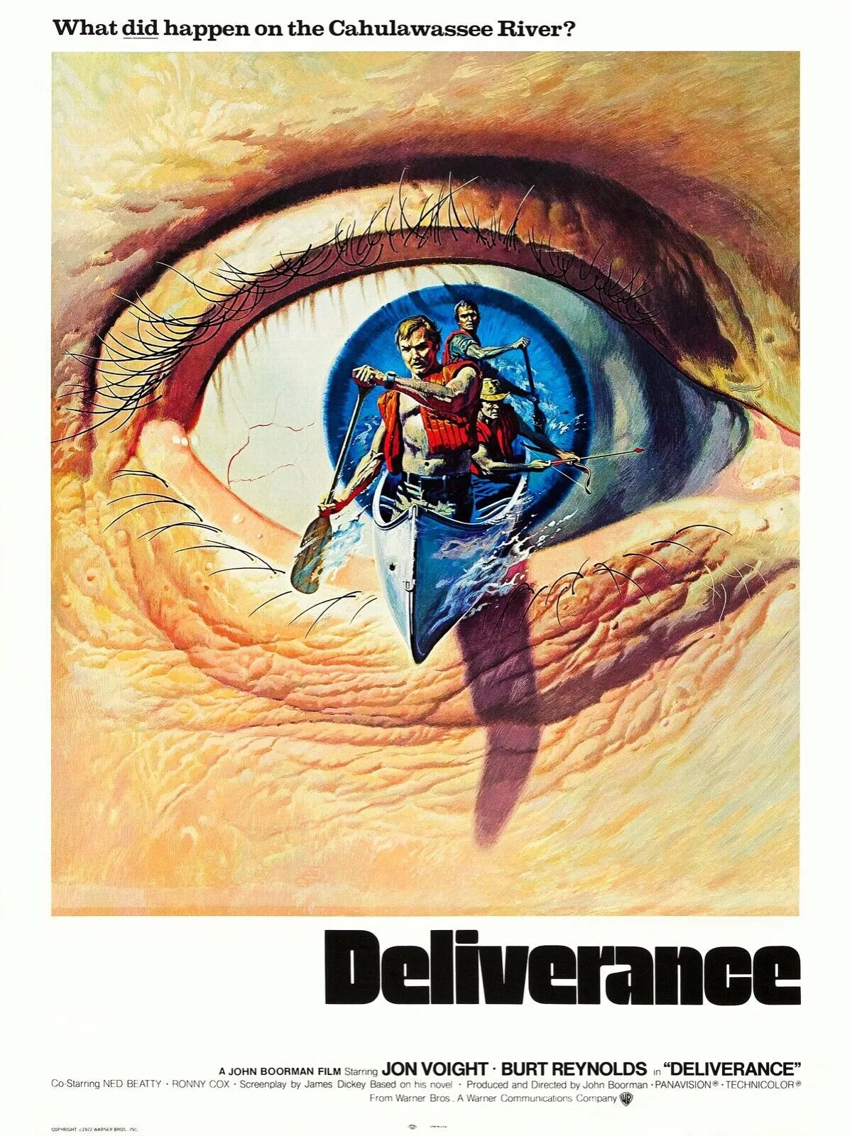 DELIVERANCE, JOHN VOIGHT, 1972, REPRO AFFICHE CINEMA VINTAGE, REPRO AFFICHE