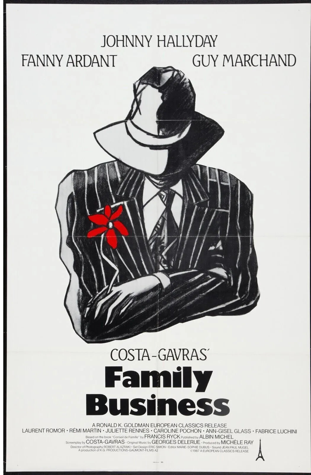 DÉTECTIVE, JOHNNY HALLYDAY, 1985, REPRO MOVIE POSTER, VINTAGE, HQ