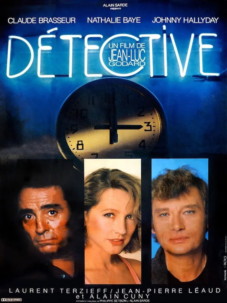 DÉTECTIVE, JOHNNY HALLYDAY, NATHALIE BAYE, 1985, REPRO MOVIE POSTER, VINTAGE, HQ