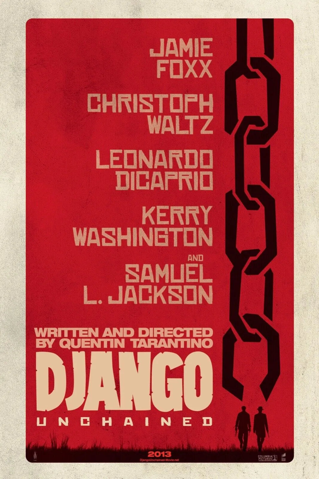 DJANGO UNCHAINED, JAMIE FOXX, 2012, REPRO MOVIE POSTER, VINTAGE, HQ