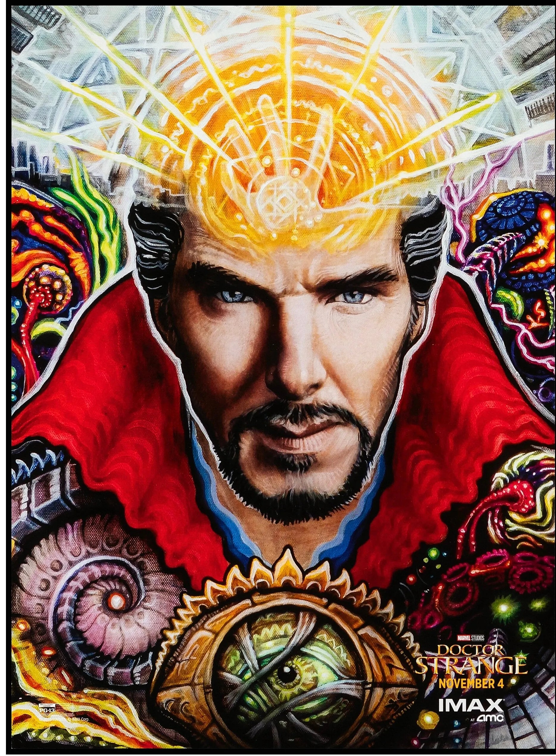 DOCTEUR STRANGE, WALT DISNEY, 2016, AFFICHE VINTAGE CINÉMA RÉTRO, HQ
