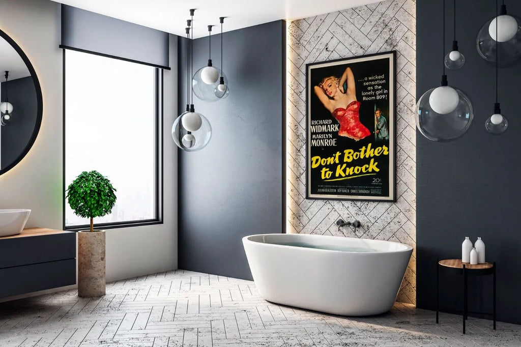 DON’T BOTHER TO KNOCK, MARILYN MONROE, 1952, REPRO MOVIE POSTER, VINTAGE, HQ