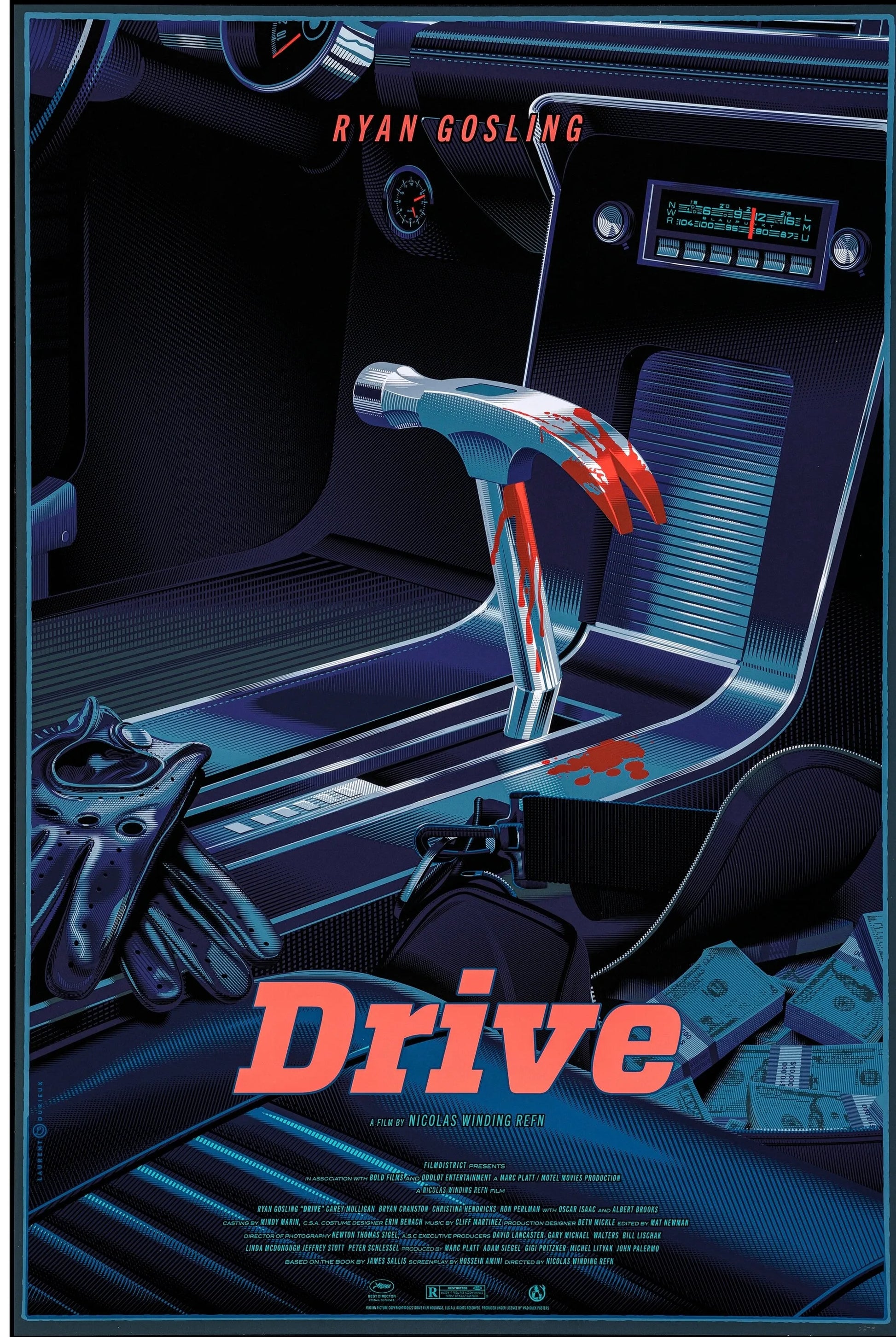 DRIVE – AFFICHE VINTAGE CINÉMA RÉTRO, 2011, RYAN GOSLING