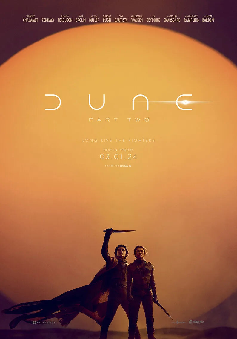DUNE 2, ZENDAYA, 2024, REPRO MOVIE POSTER, VINTAGE, HQ