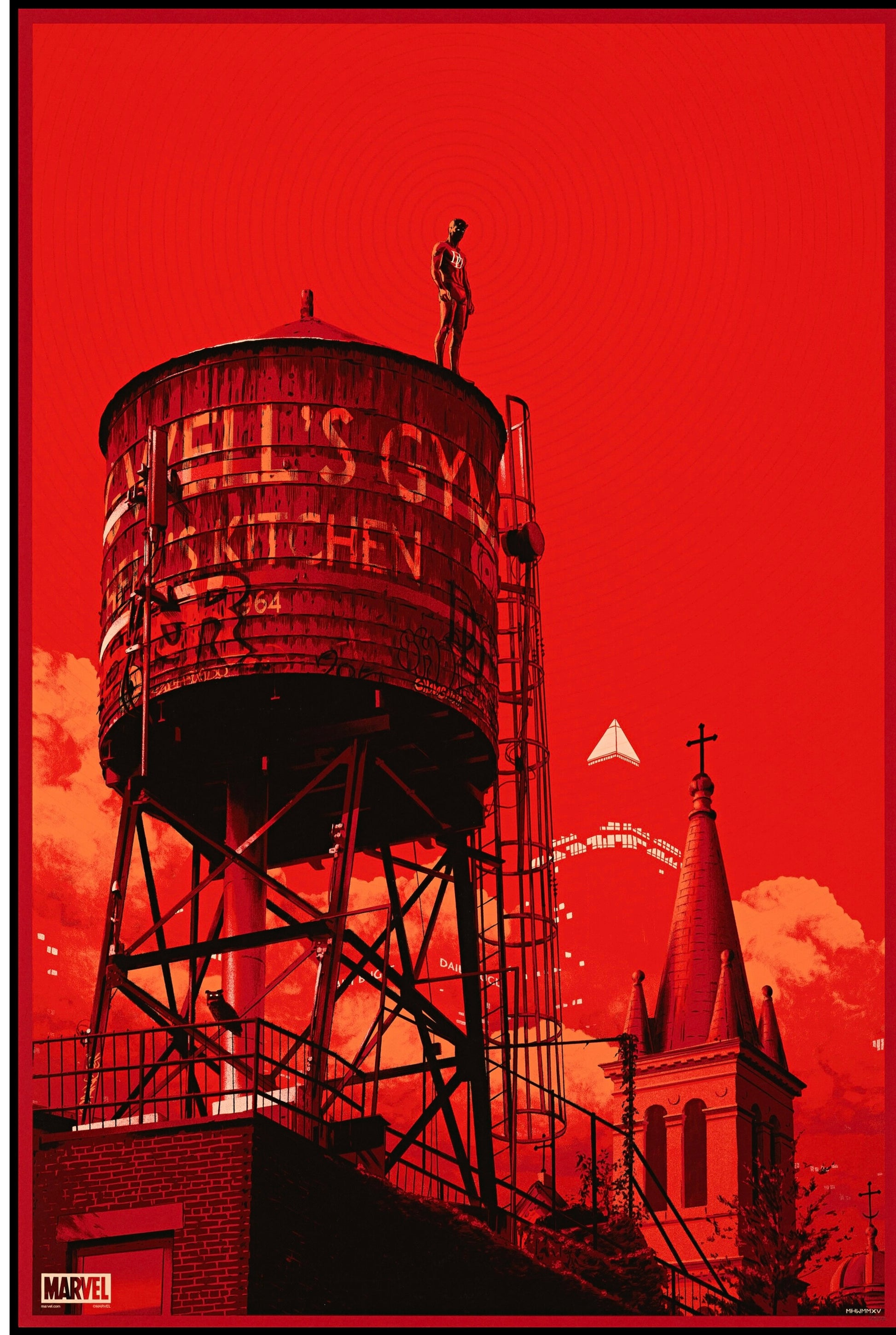 DAREDEVIL, MARVEL, "We are Each Our Own Devil", 2019, AFFICHE VINTAGE CINÉMA RÉTRO, HQ