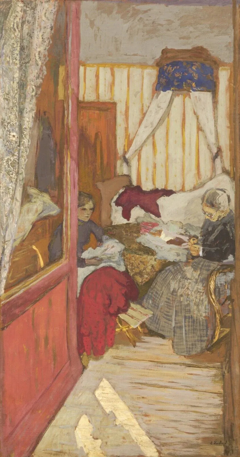 ÉDOUARD VUILLARD, FEMMES COUTURE, REPRO ART POSTER, VINTAGE, HQ