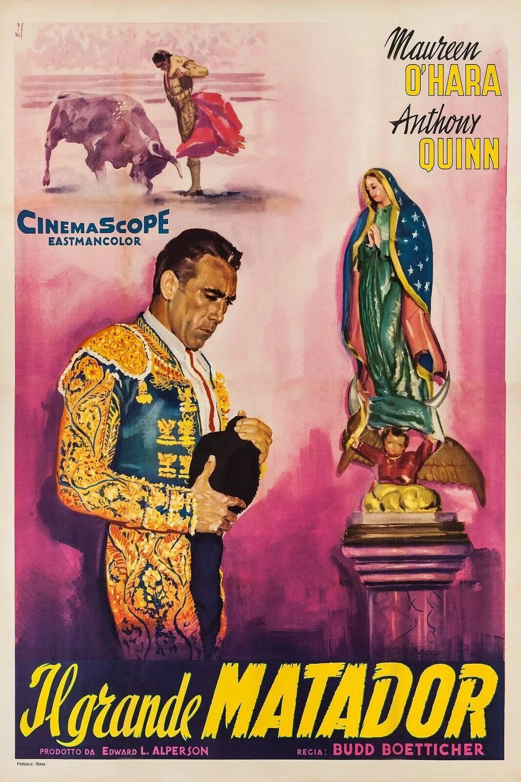 EL GRANDE MATADOR, A QUINN, REPRO AFFICHE CORRIDA CINEMA VINTAGE