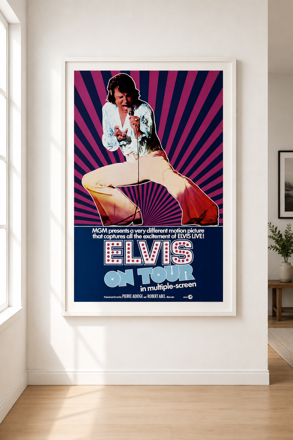 ELVIS ON TOUR, ELVIS PRESLEY, 1972, REPRO MOVIE POSTER, VINTAGE, HQ
