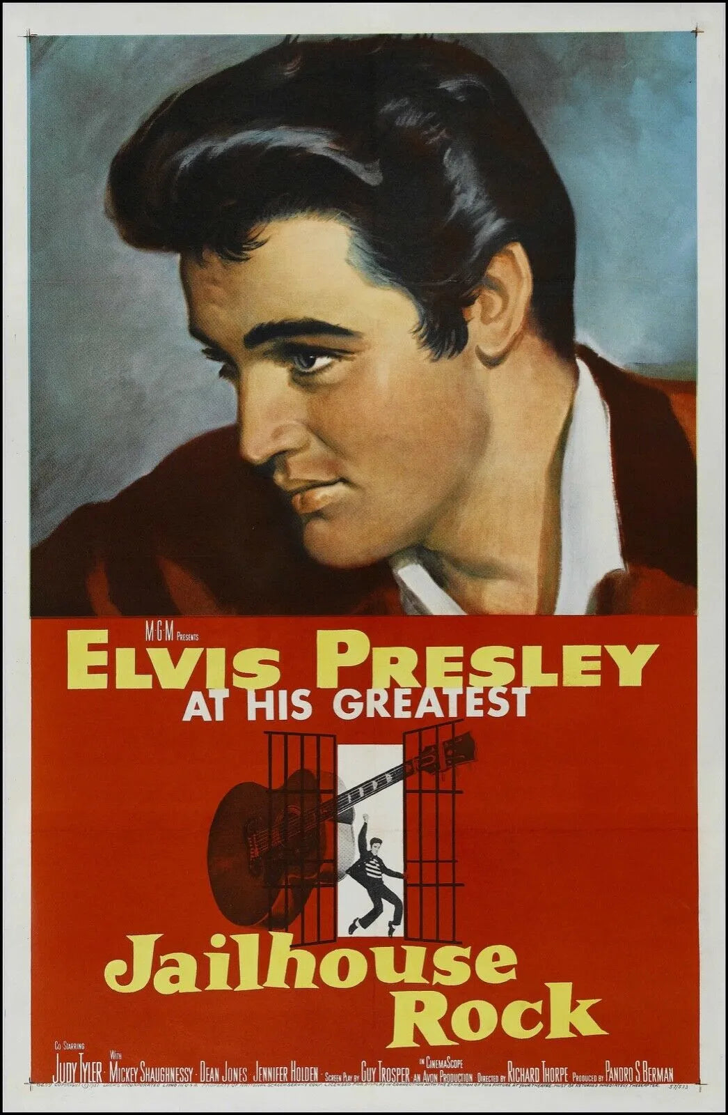 ELVIS PRESLEY AT HIS GREATEST REPRO AFFICHE DE CINEMA MUSIQUE