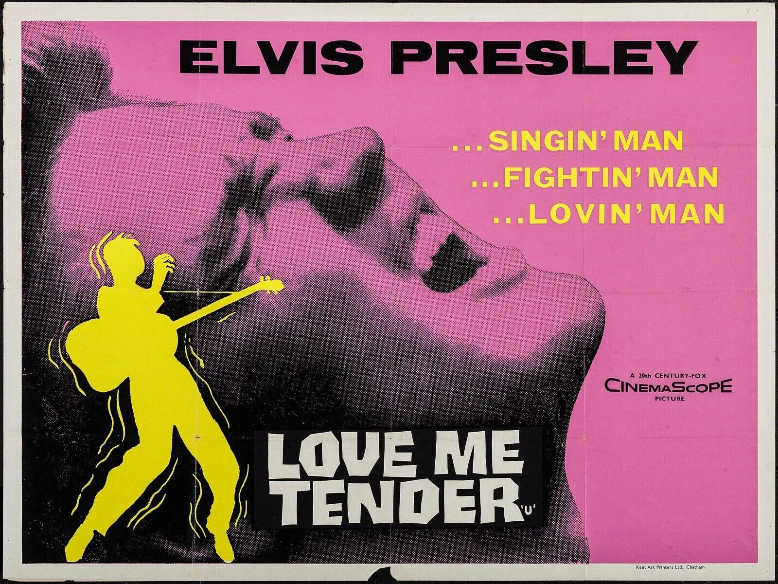 ELVIS PRESLEY, LOVE ME TENDER - REPRO AFFICHE CINEMA VINTAGE