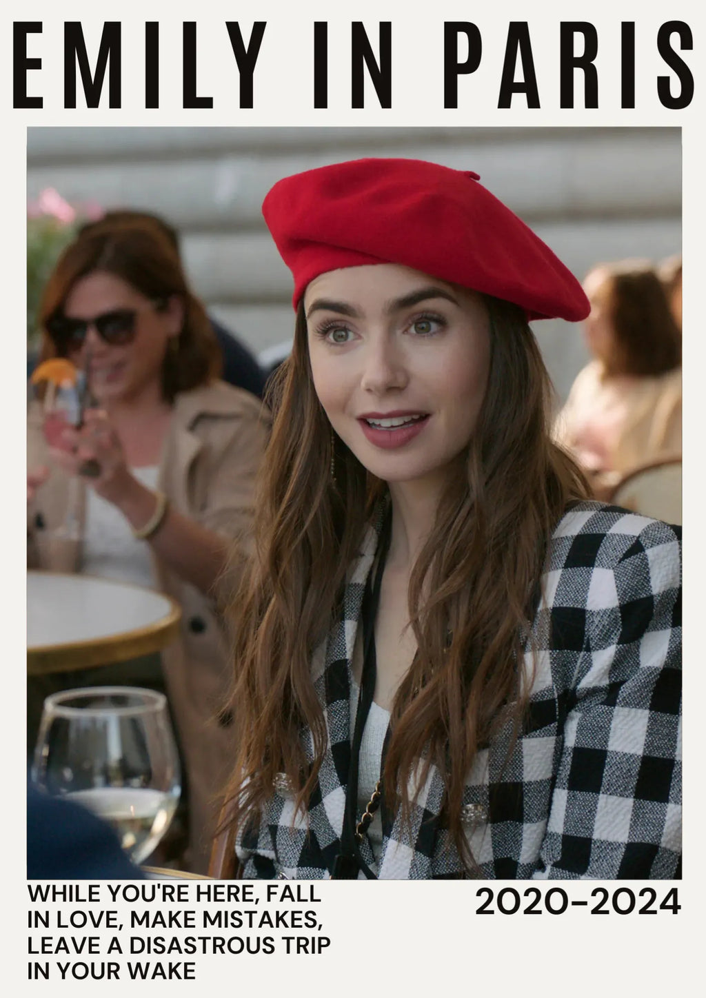 EMILY IN PARIS, LILY COLLINS, 2020, REPRO TV SHOW POSTER, VINTAGE, HQ