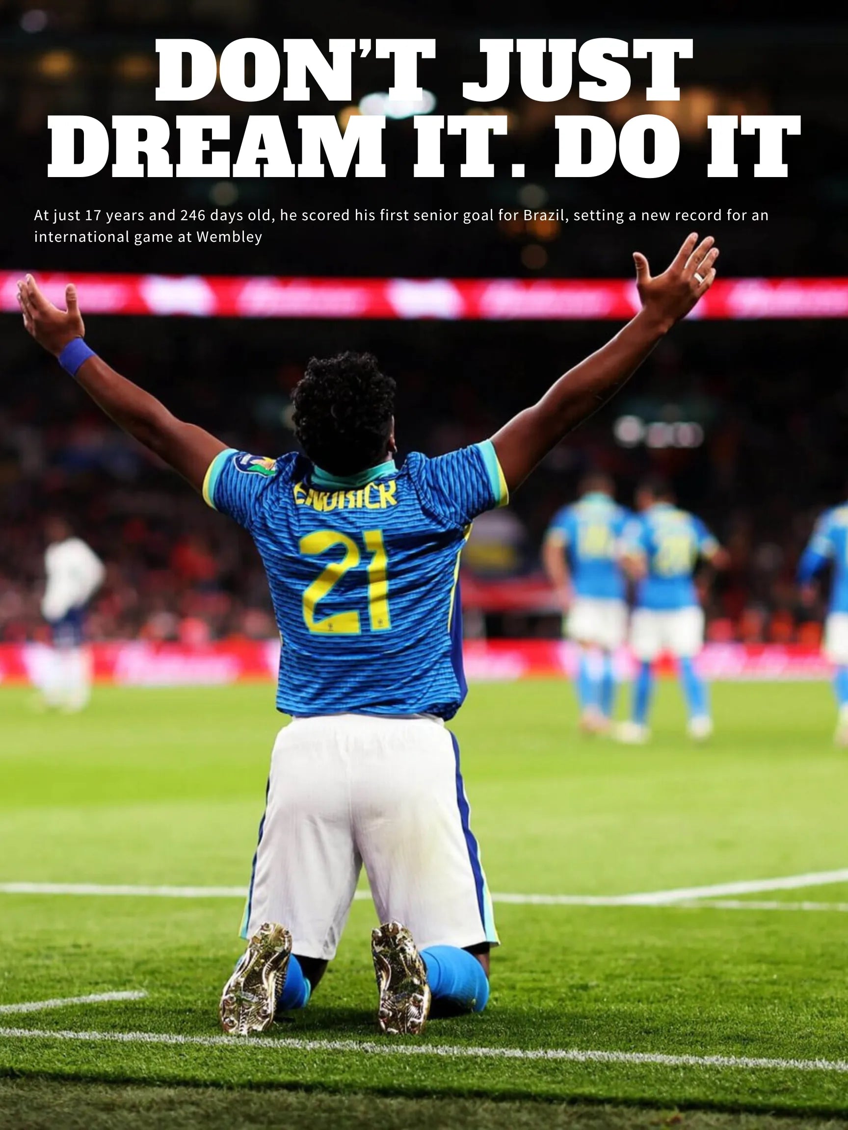 ENDRICK BRAZIL NATIONAL TEAM FOOTBALL AFFICHE VINTAGE ADVERTISING POSTER HQ