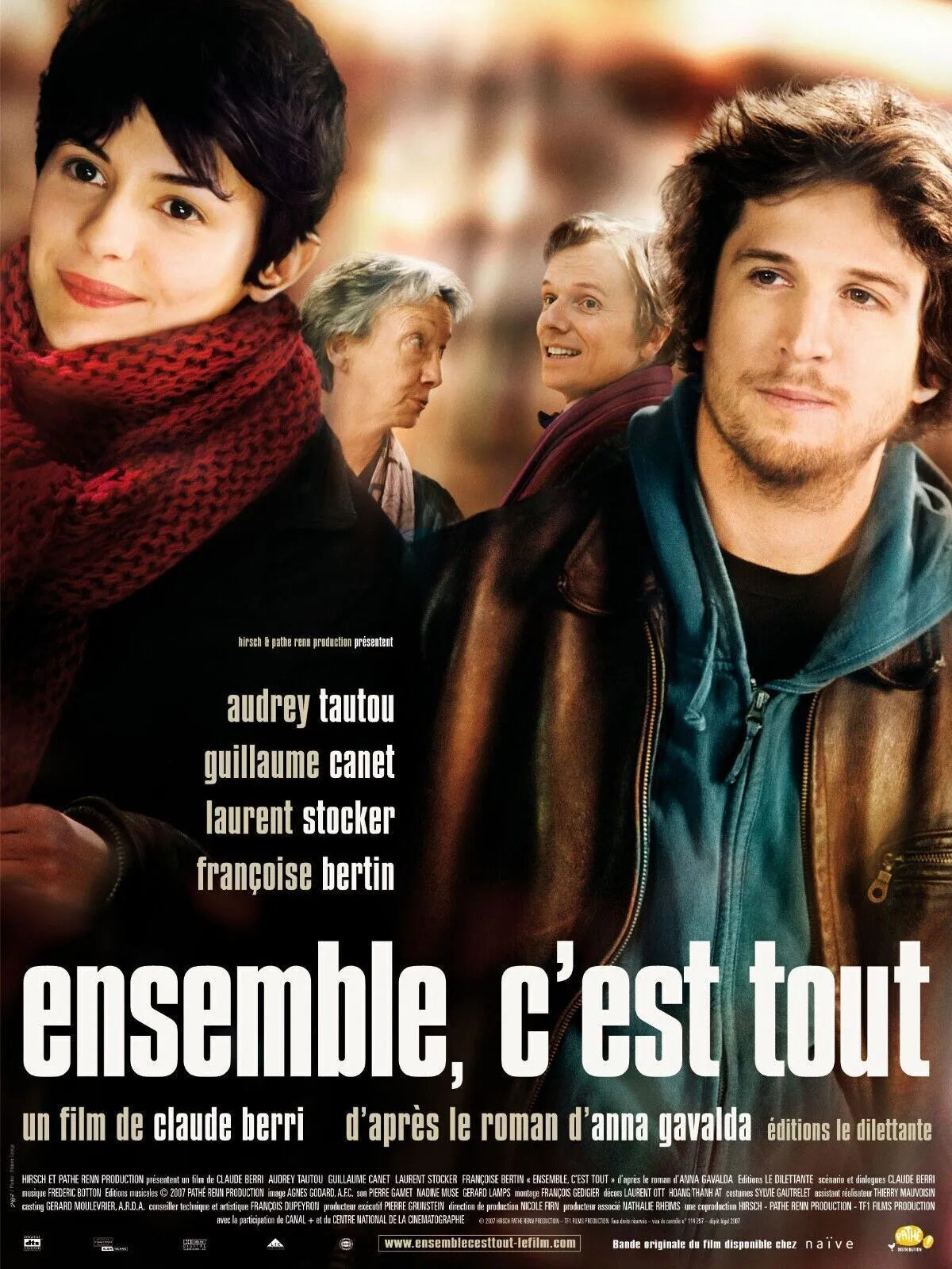 ENSEMBLE C’EST TOUT, AUDREY TAUTOU, 2007, REPRO MOVIE POSTER, VINTAGE, HQ