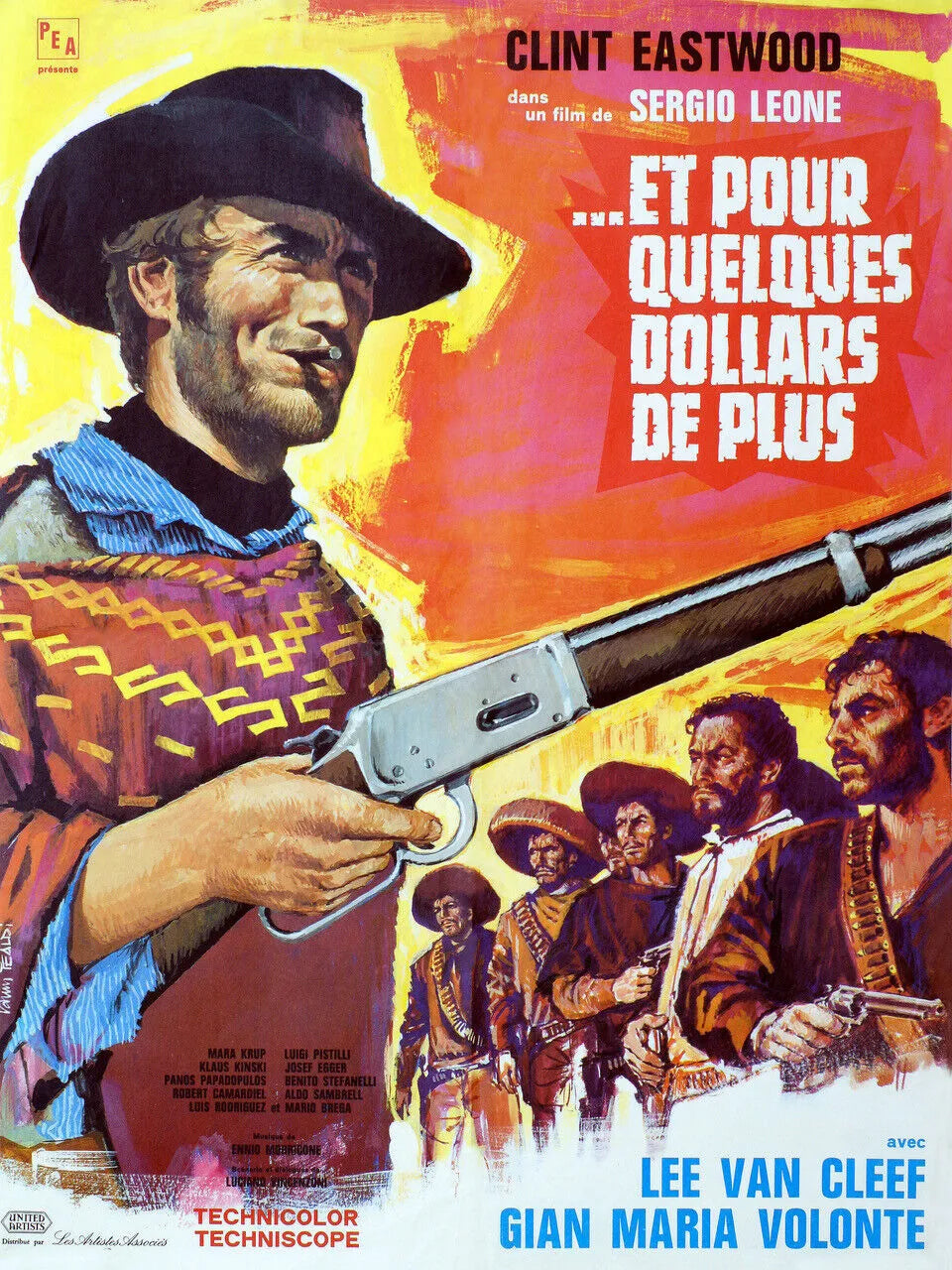 ET POUR QUELQUES DOLARS DE PLUS, C. EASTWOOD, REPRO AFFICHE CINEMA HQ