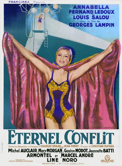 ÉTERNEL CONFLIT, ANNABELLA, 1948, REPRO MOVIE POSTER, VINTAGE, HQ
